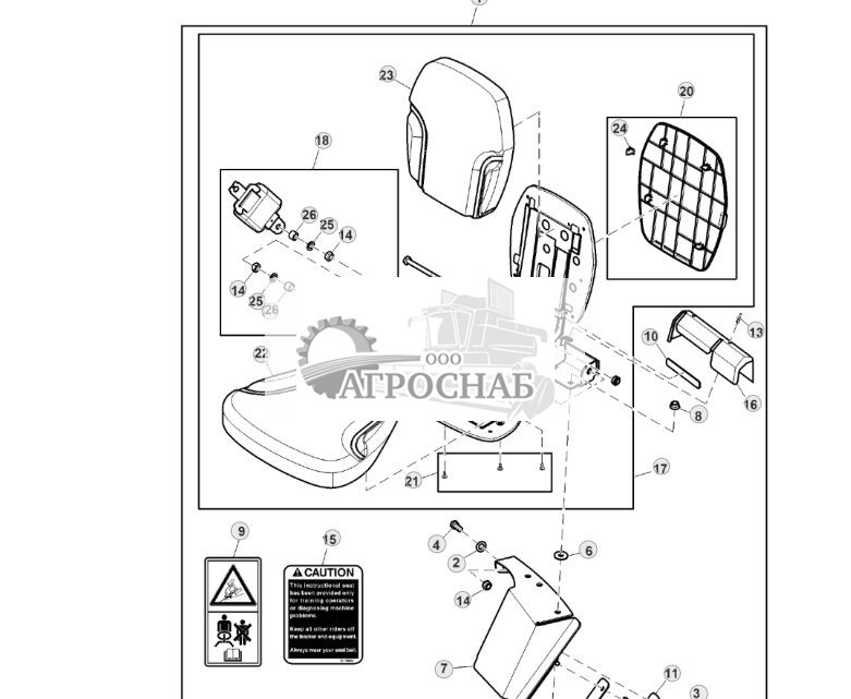 Навесное оборудование, сиденье стажера, ткань - ST842095 793.jpg